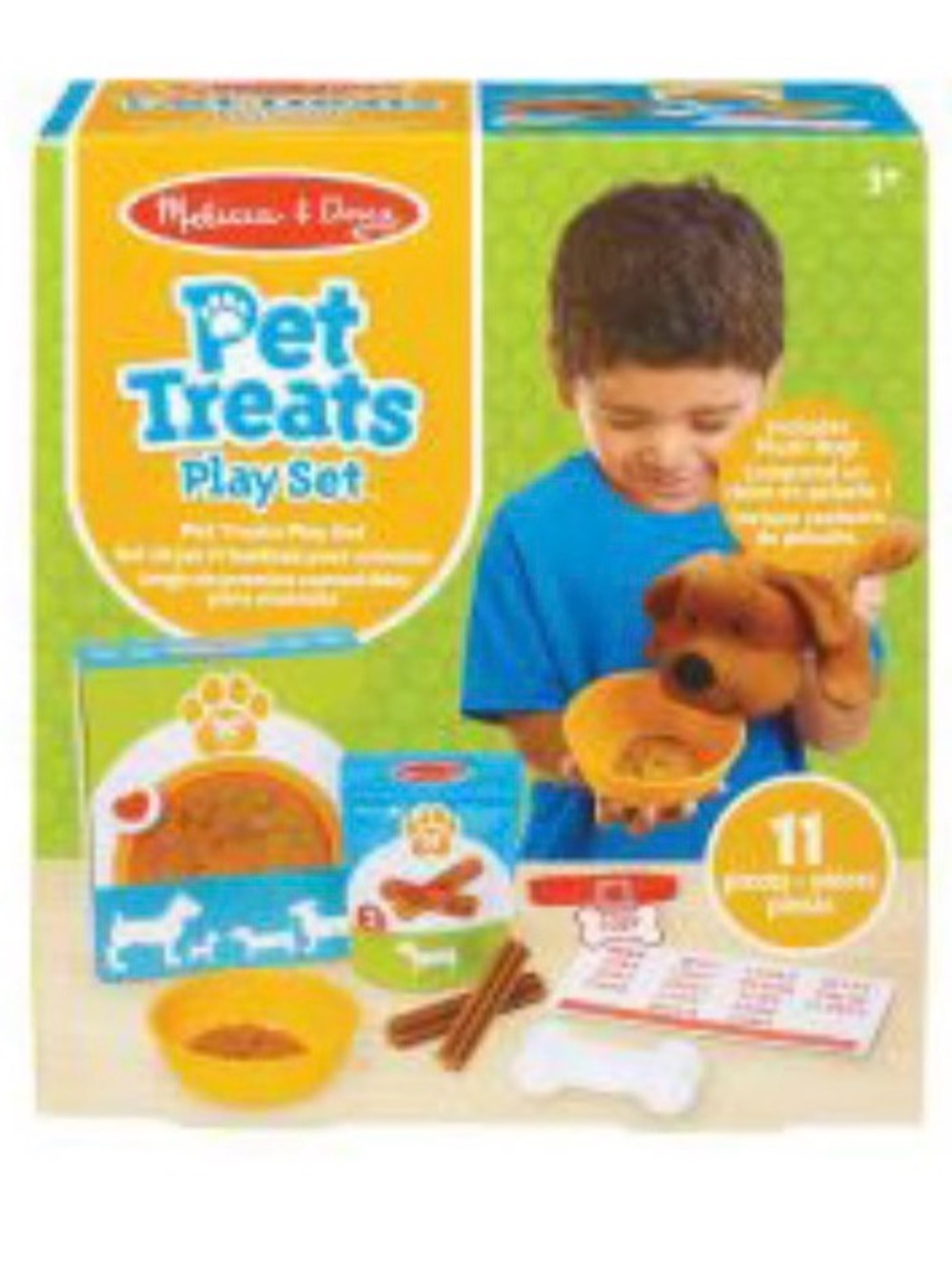Melissa & Doug Pet Treats Play Set is an 11-piece interactive toy